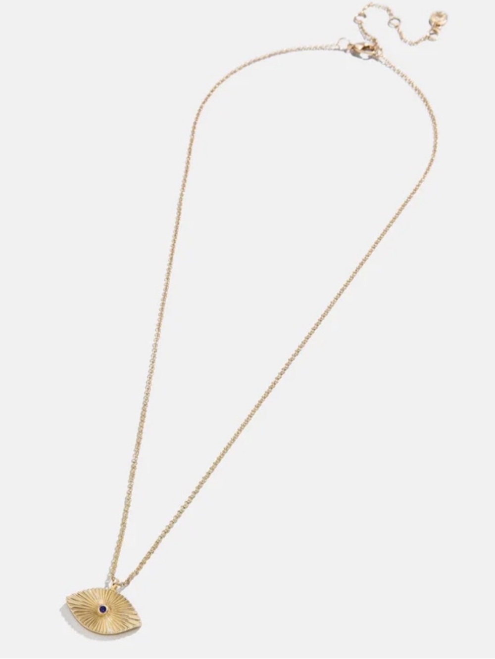 NWT Baublebar High Frequency Pendant Gold-Plated Necklace, with evil eye stone
